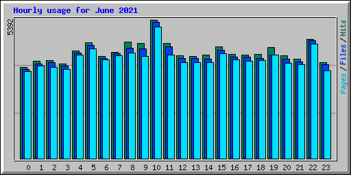 Hourly usage for June 2021